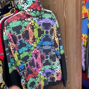 Rare Versace Multicolor Baroque print Everywhere hoodie double printed